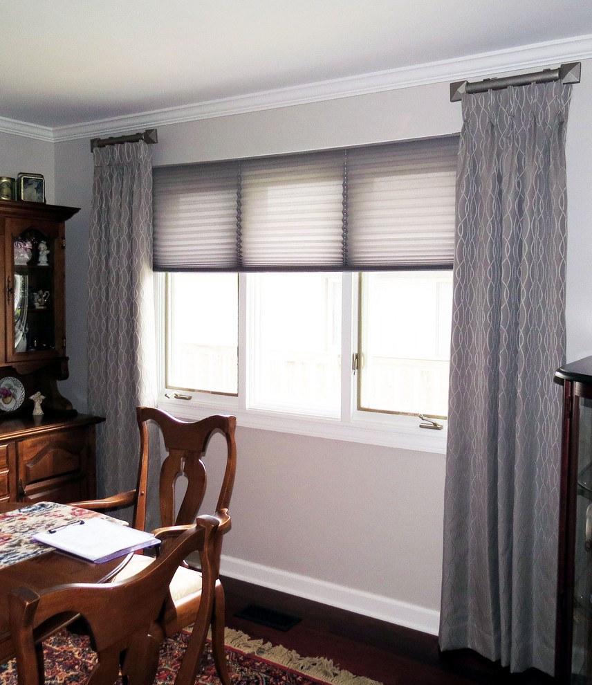 Transitional Window Treatments Contemporary Dining Room Chicago