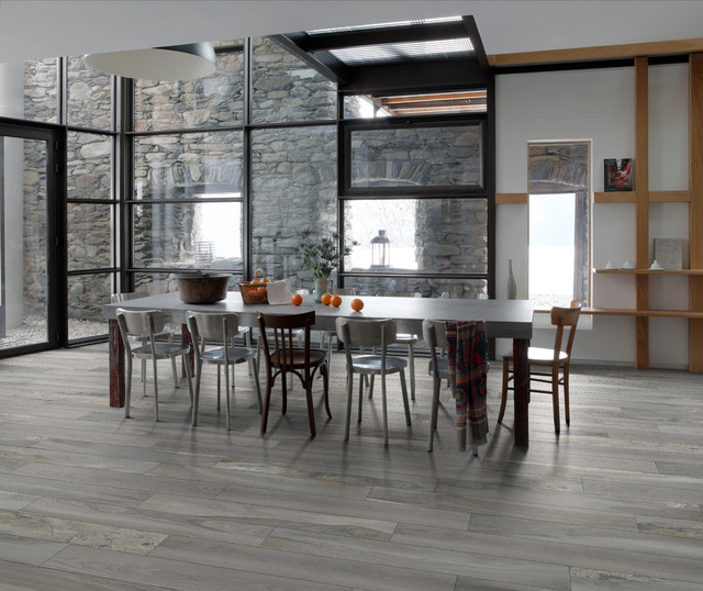 Trend Wood Look Ceramic Tile Classique Chic Salle à Manger