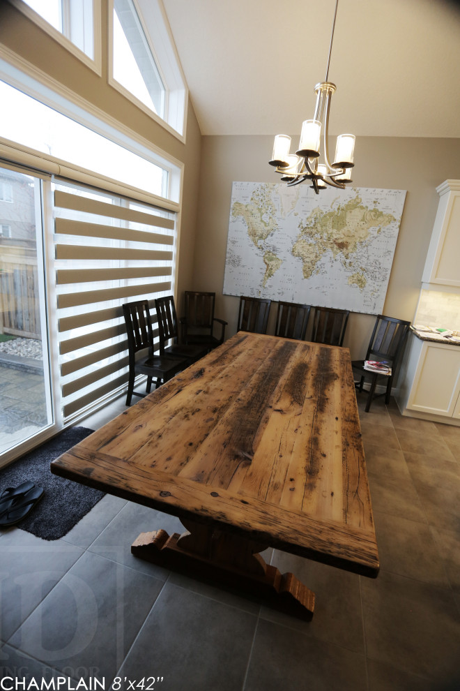 Photo of a rustic dining room in Toronto.