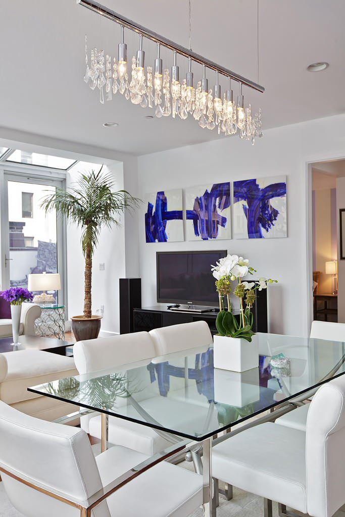 Glass Dining Table Houzz, Glass Dining Room Table Decor