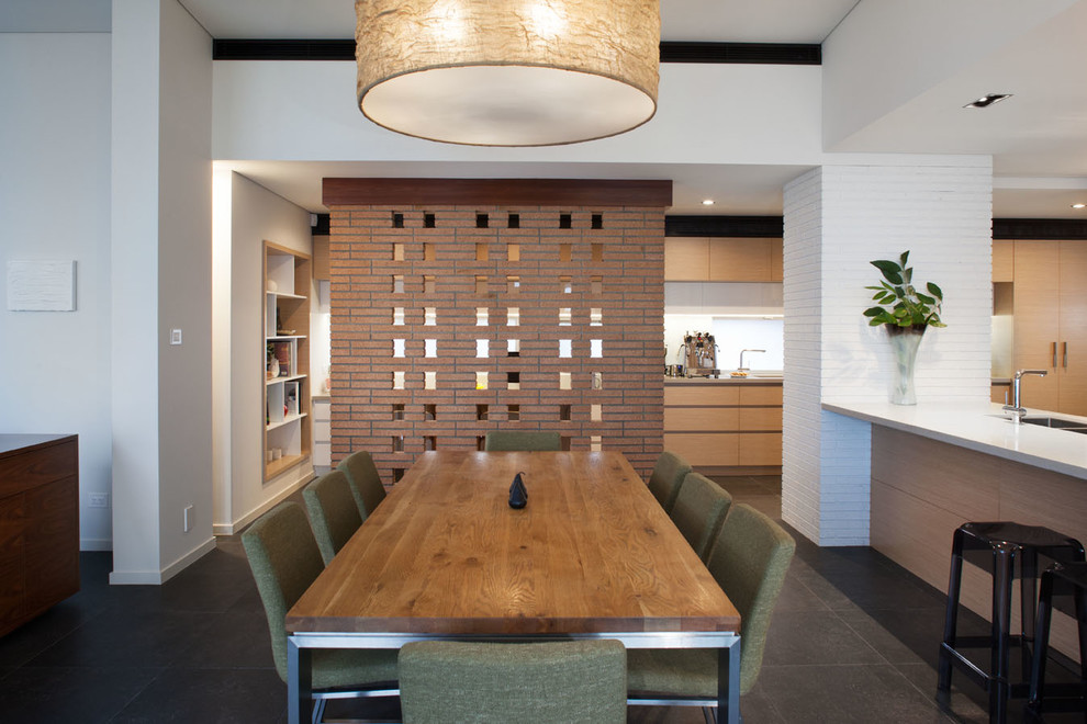 Dining room - contemporary dining room idea in Perth