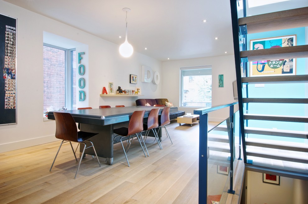 Idee per una sala da pranzo aperta verso il soggiorno design