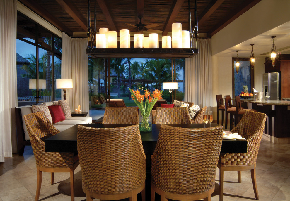 Tropical Dining Room Tropical Dining Room Los Angeles Houzz