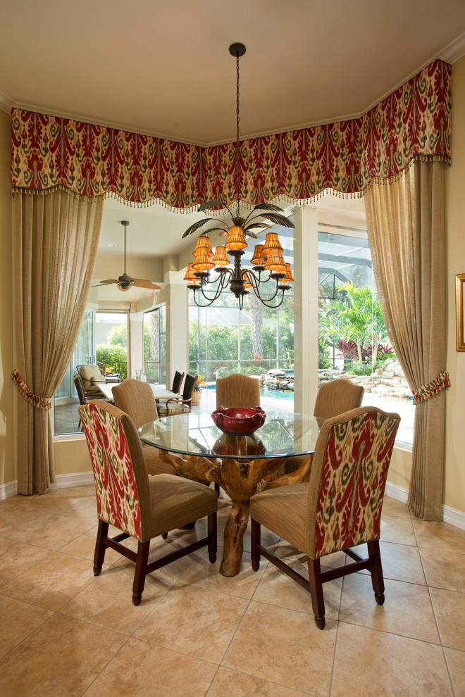 Tropical Window Treatments Tropical Dining Room Miami by Linda