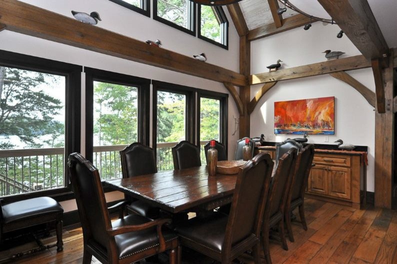 Dining room - rustic dining room idea in Richmond