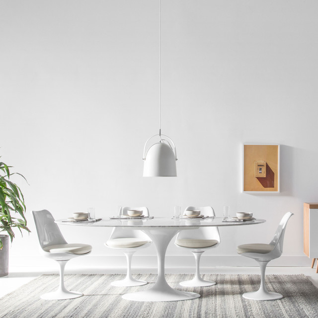 Tulip Table Oval Carrara Midcentury Dining Room Los
