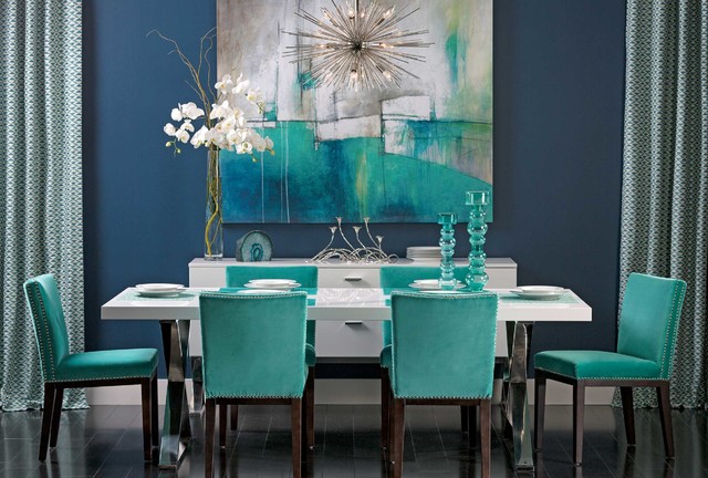 Turquoise Gem - Alexa Dining Table - Dining Room - Houston - by High  Fashion Home | Houzz IE