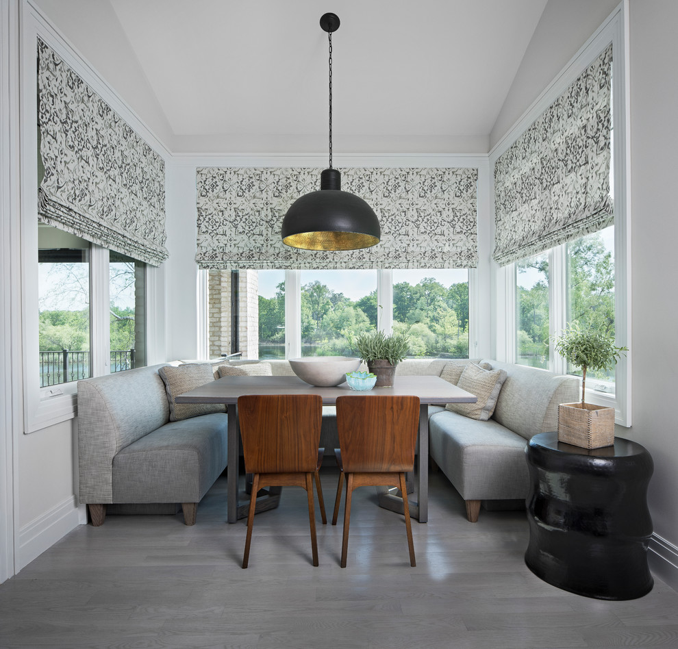 Inspiration for a transitional dining room remodel in Detroit