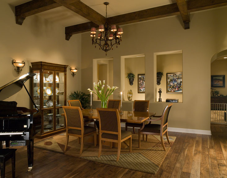 Tuscan dining room photo in Other