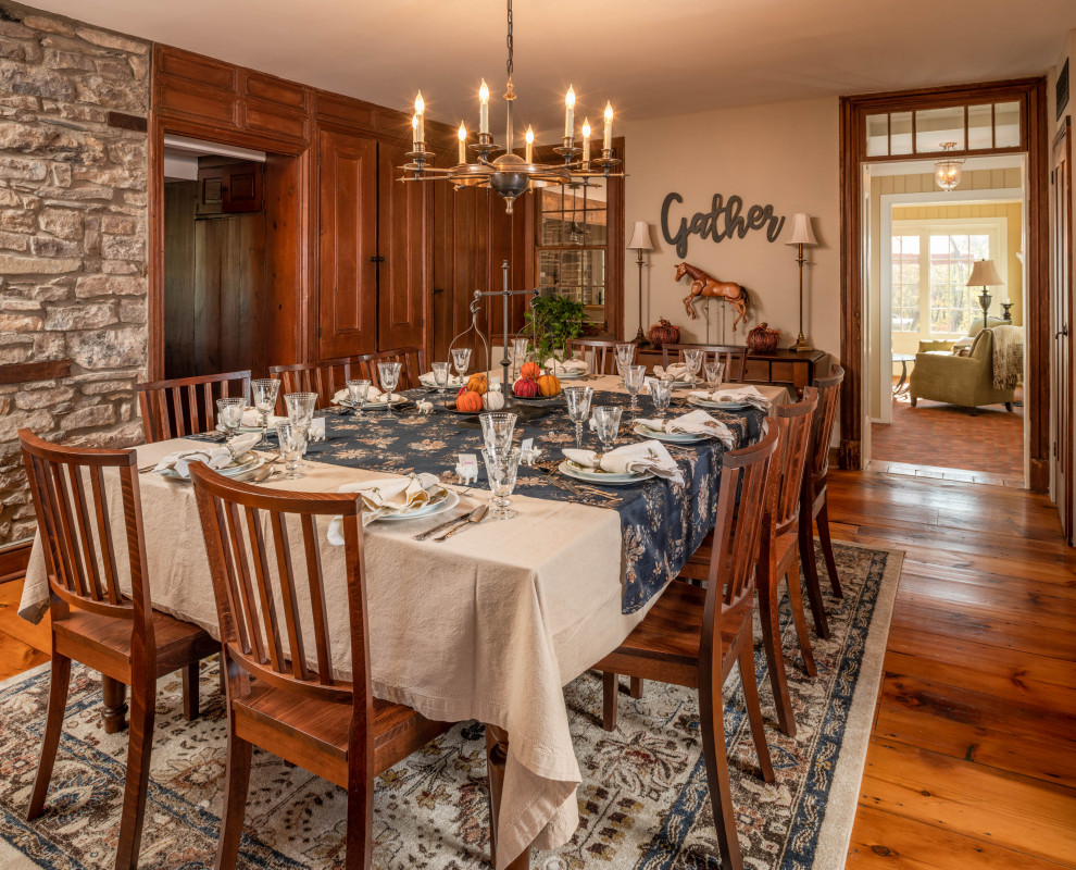 Réalisation d'une salle à manger champêtre.