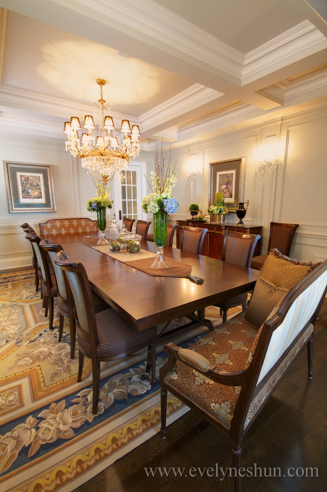 Traditional dining room in Toronto.