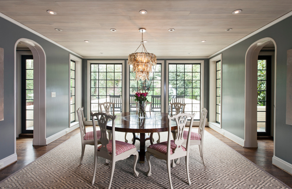Example of a trendy dining room design in Charlotte