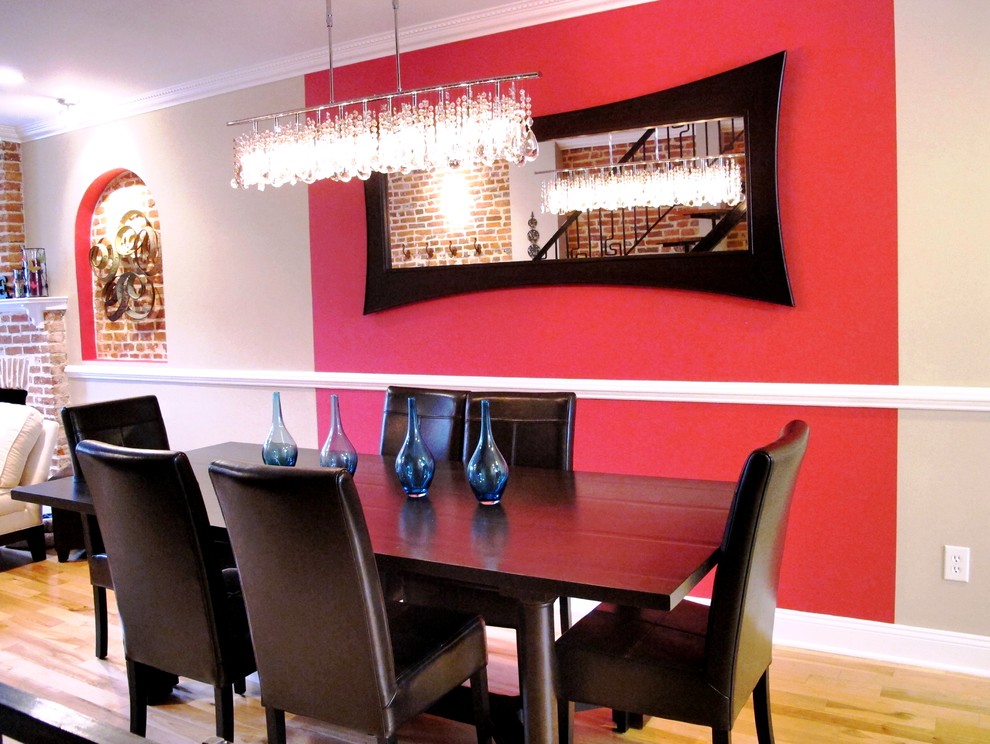Design ideas for a contemporary dining room in Baltimore.