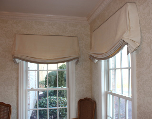 Valances Top Treatments Traditional Dining Room New York by