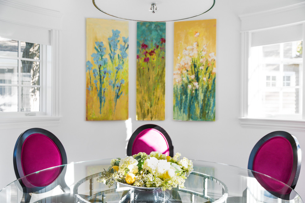 Vibrant Grand New Construction Transitional Dining Room Chicago