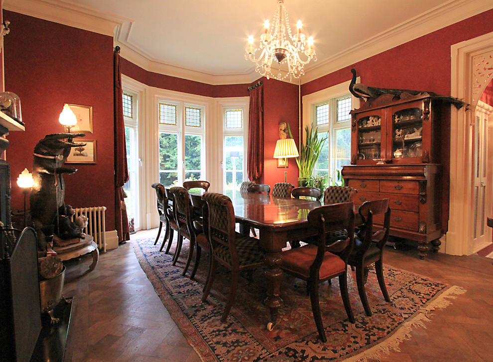 Design ideas for a classic dining room in Cheshire.