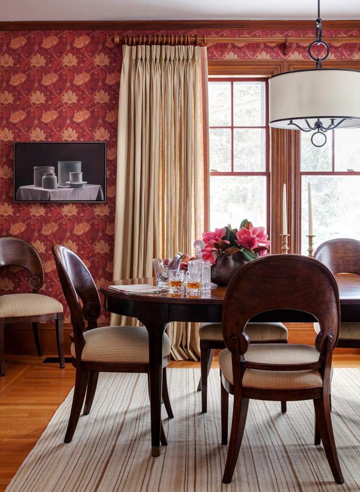 Inspiration for a transitional dining room remodel in Boston