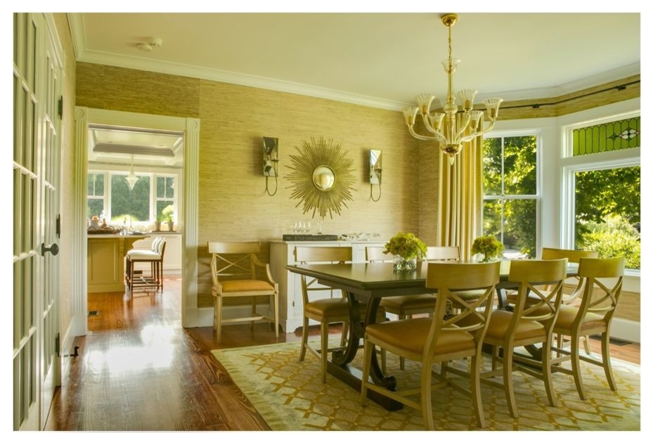 Inspiration for a transitional dining room remodel in Providence