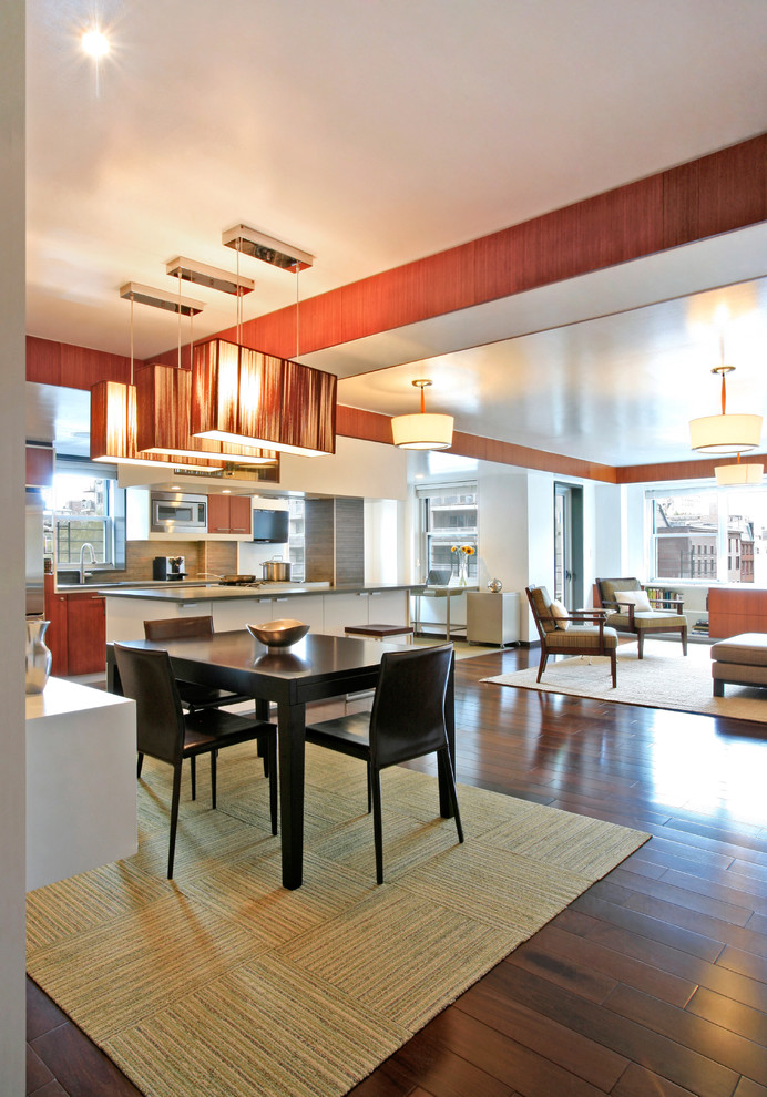 Inspiration for a contemporary great room remodel in New York