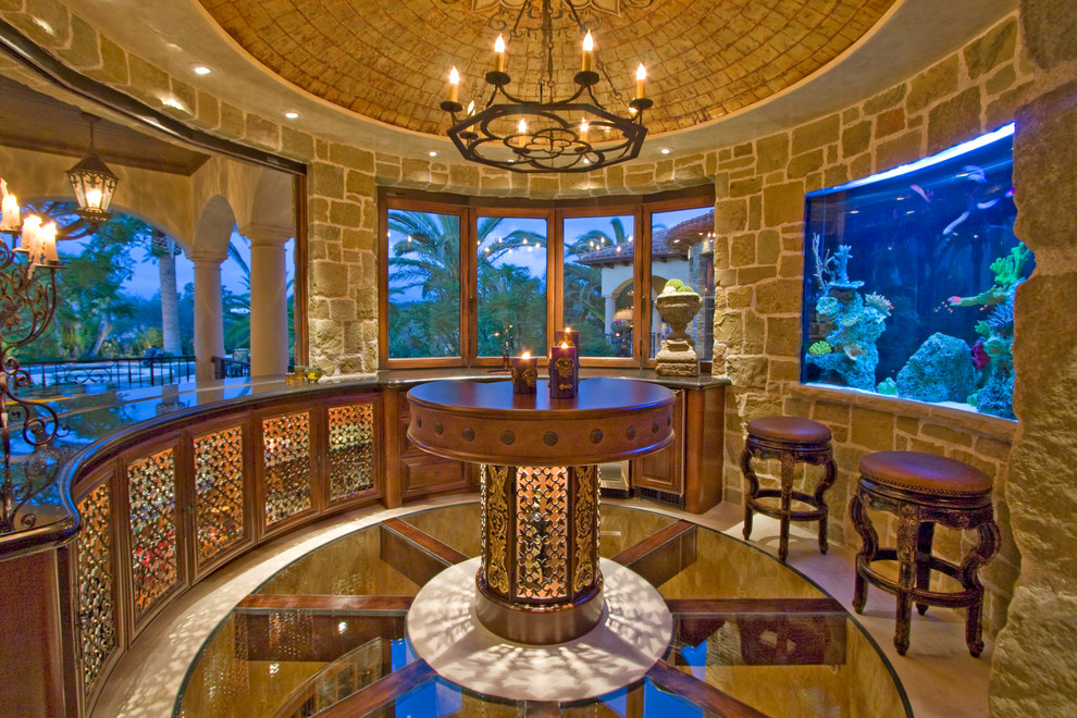 Inspiration for a mediterranean dining room remodel in Los Angeles