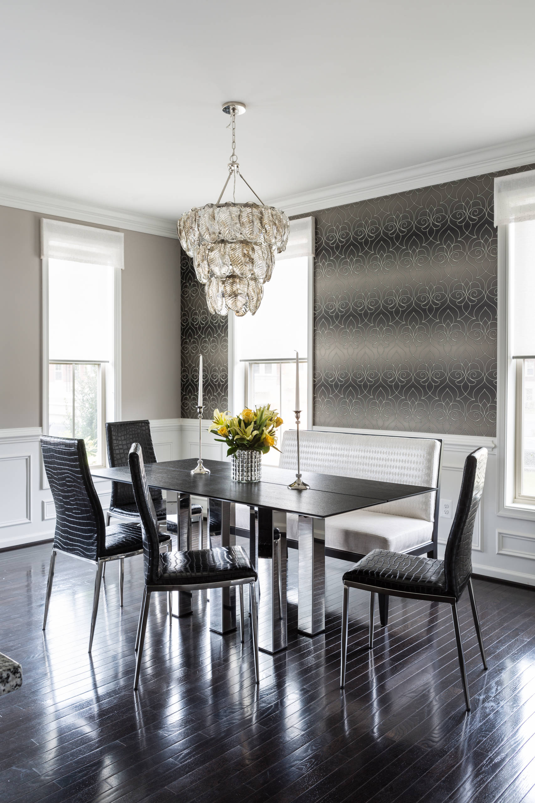 47+ Gray Dining Room Ideas (EXQUISITE & CHIC) - Chic Dining Rooms