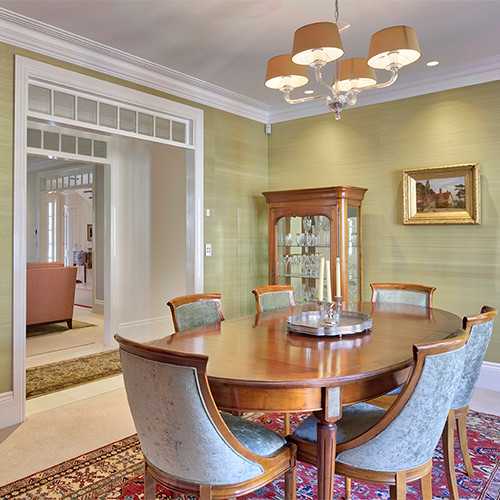Example of an ornate dining room design in Other