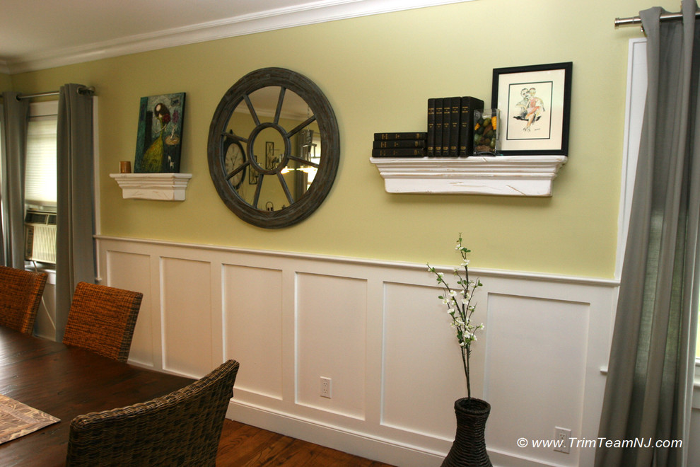 Wainscot And Picture Frames Contemporary Dining Room New York By Trim Team Nj