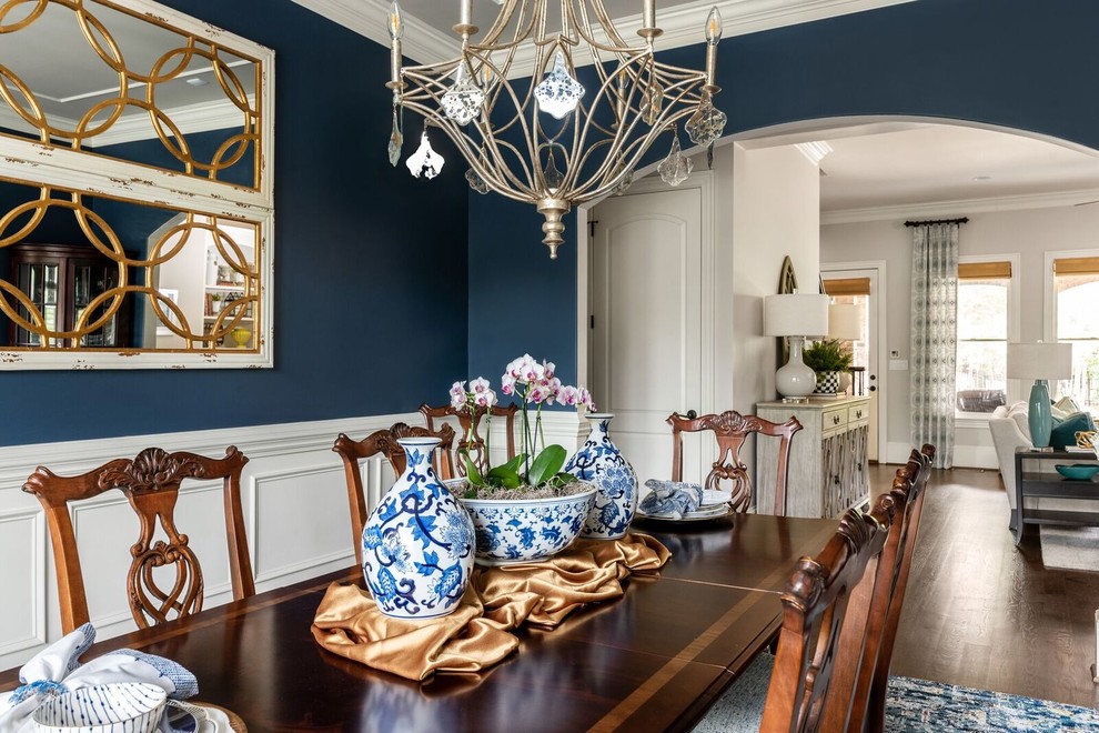 Waxhaw/Marvin, Colorful Interiors Mixing antiques with new furniture