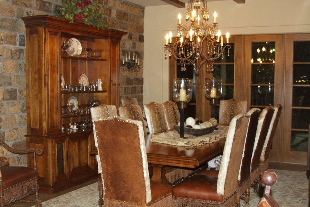 Photo of a medium sized classic dining room in Dallas with beige walls and carpet.