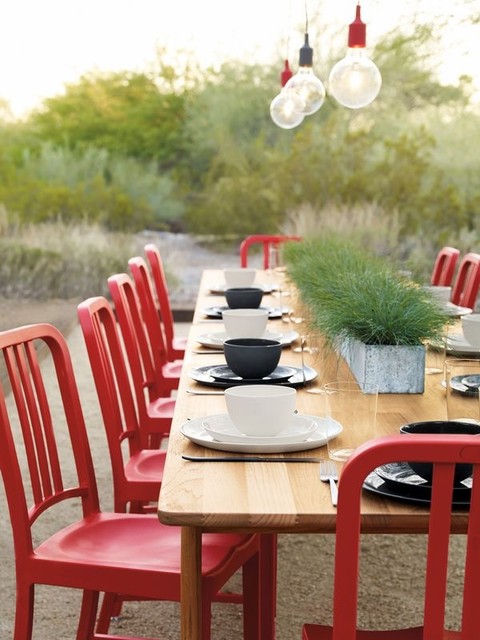 Red Dining Chairs, Design Within Reach Outdoor Dining Chairs