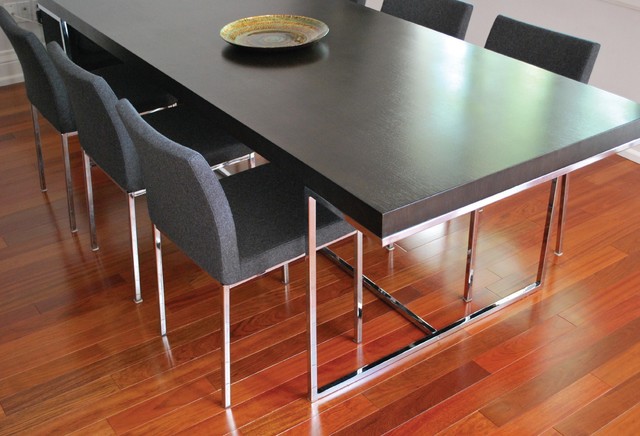 Oak and sale chrome dining table