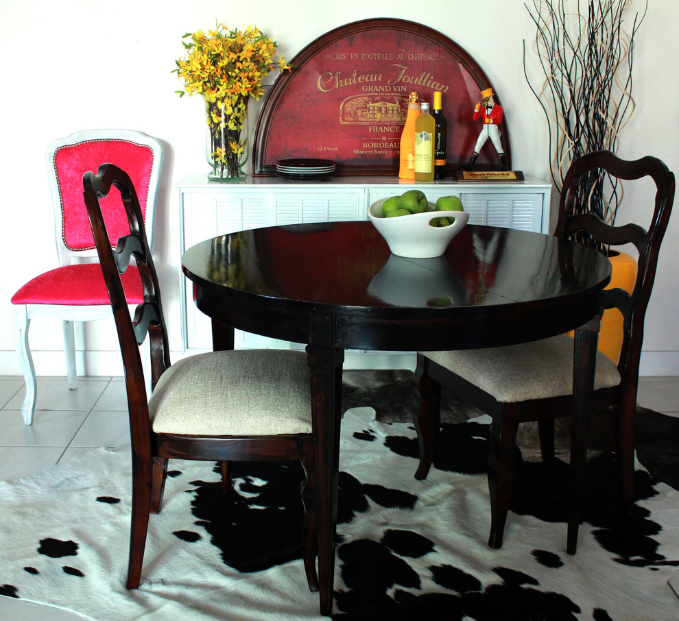 Eclectic dining room photo in Miami