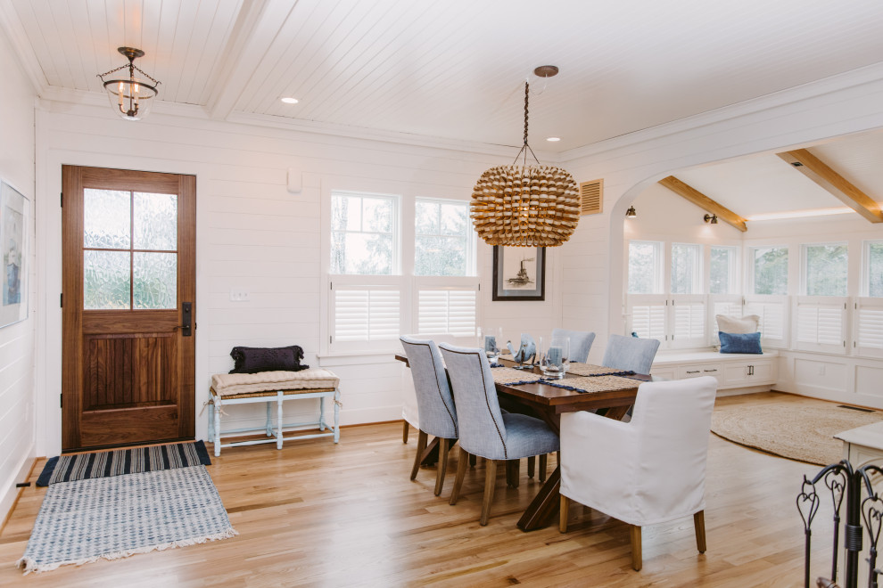 Inspiration for a coastal dining room remodel in Baltimore