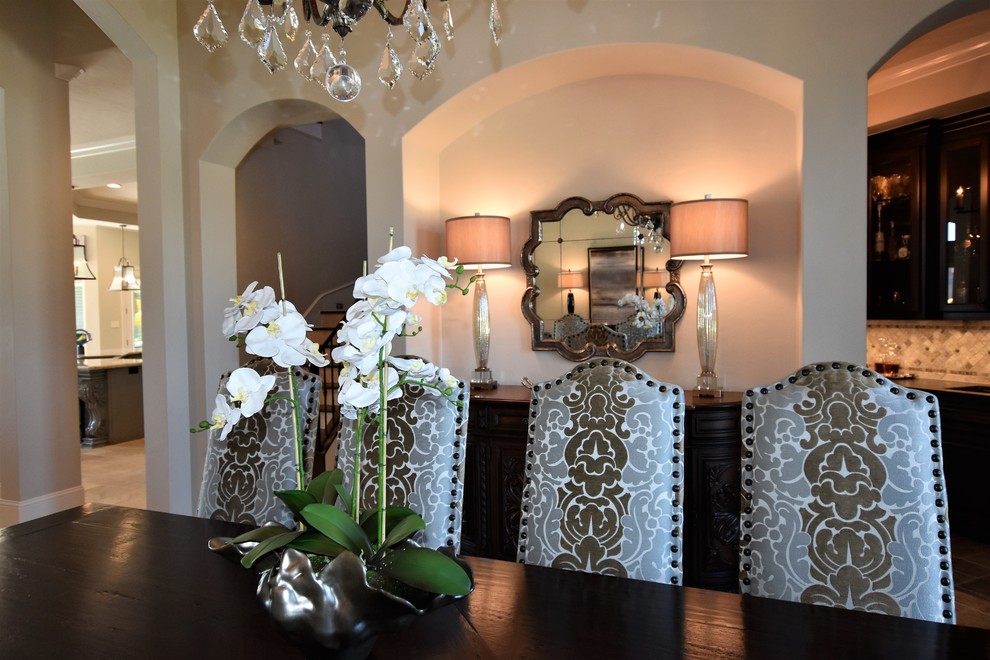 Willowcreek Ranch Custom Home Transitional Dining Room Houston