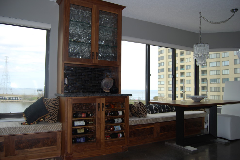Wine Bar and Banquette Seating Dining Room Other by Crowder's