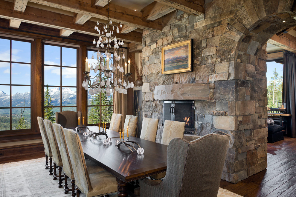 rustic dining room yellowstone