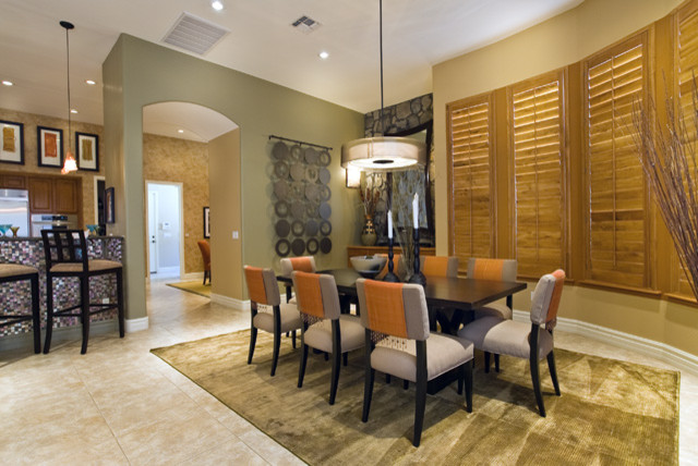 Zen Ranch Dining Room Modern Dining Room Phoenix By Blue Desert Interiors Houzz Ie