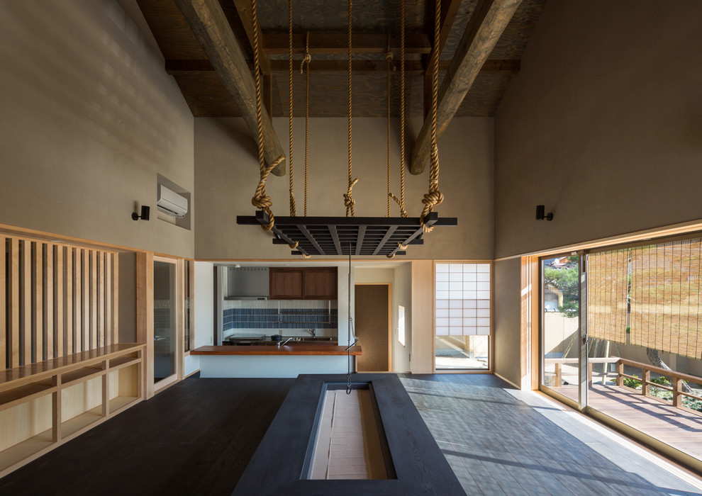 Inspiration for a zen dining room remodel in Kyoto