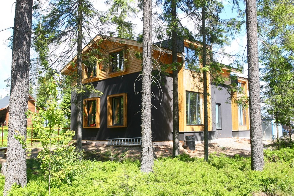 Idée de décoration pour une façade de maison nordique.
