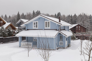 Отделка фасада дома в скандинавском стиле (91 фото)