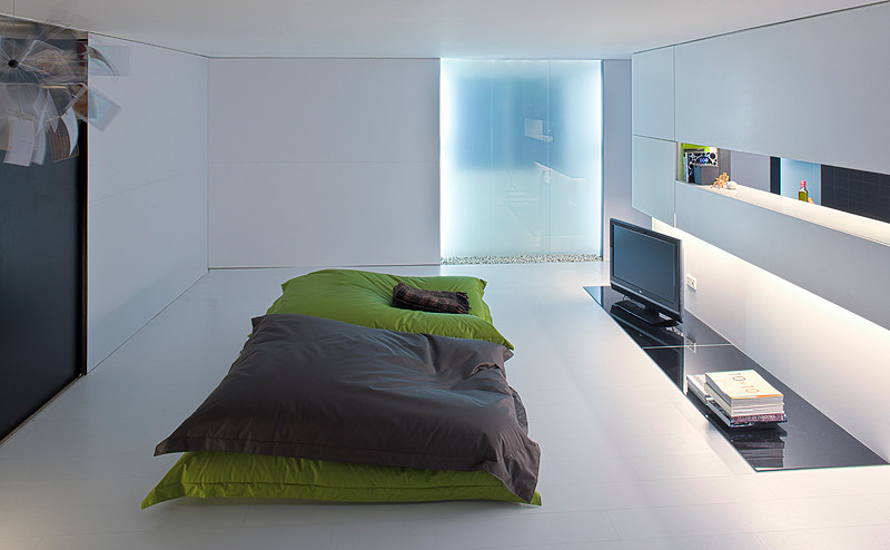 Foto de dormitorio minimalista pequeño