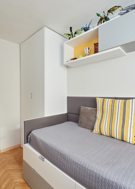 Diseño y Ejecución de Dormitorio Juvenil A Cuadros - Contemporary -  Bedroom - Madrid - by ILC Interiorismo Low Cost