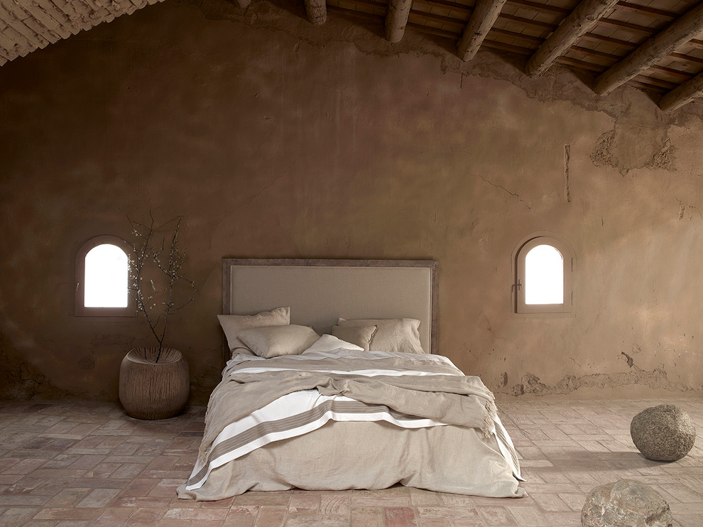 Пример оригинального дизайна: спальня в стиле лофт