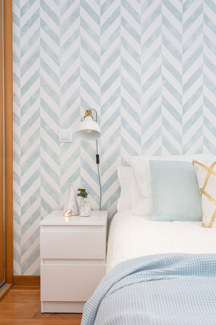 Más vale una imagen...: 11 dormitorios bonitos con papel pintado 6