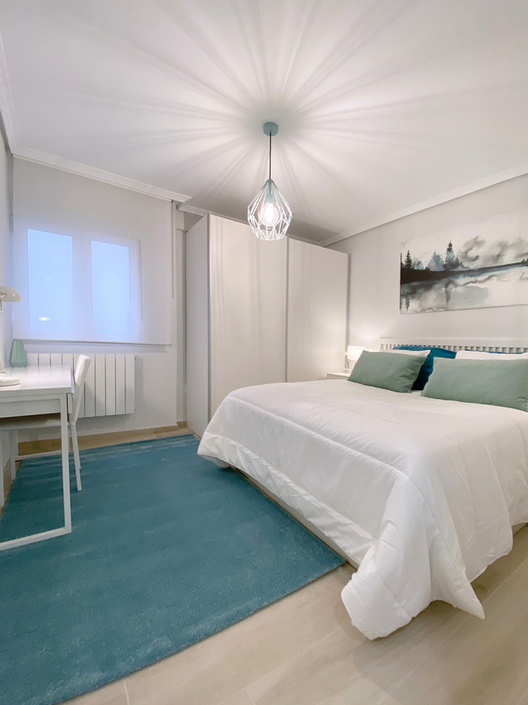 Modelo de dormitorio escandinavo de tamaño medio
