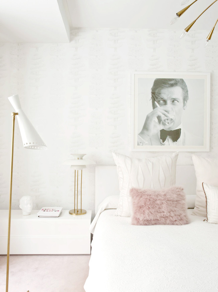 マドリードにある北欧スタイルのおしゃれな寝室のインテリア