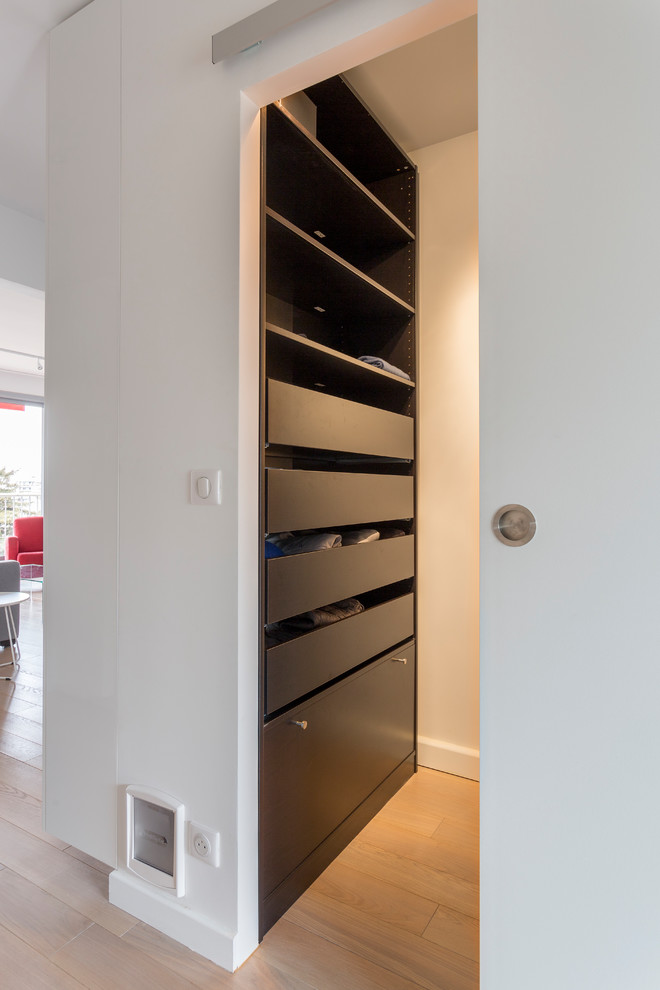 Dressing Et Espace Pour Le Chat Contemporary Closet Paris By Fables De Murs Houzz