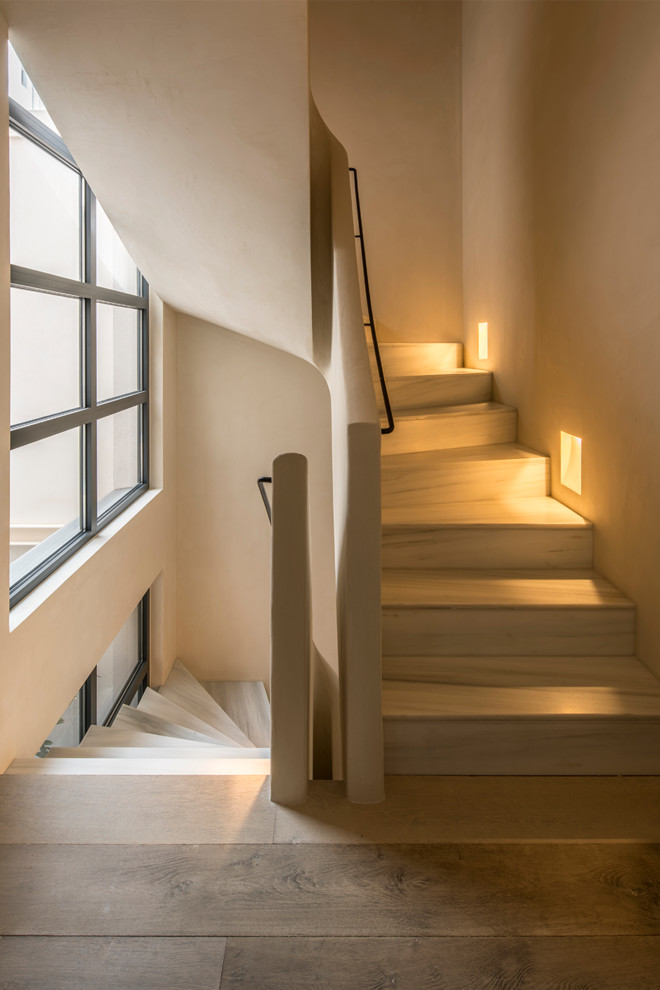 Inspiration for a mid-sized staircase remodel in Barcelona