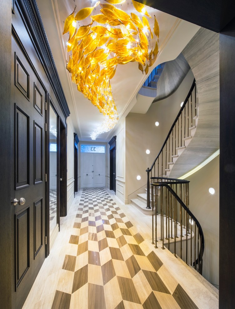 Large transitional entryway photo in London