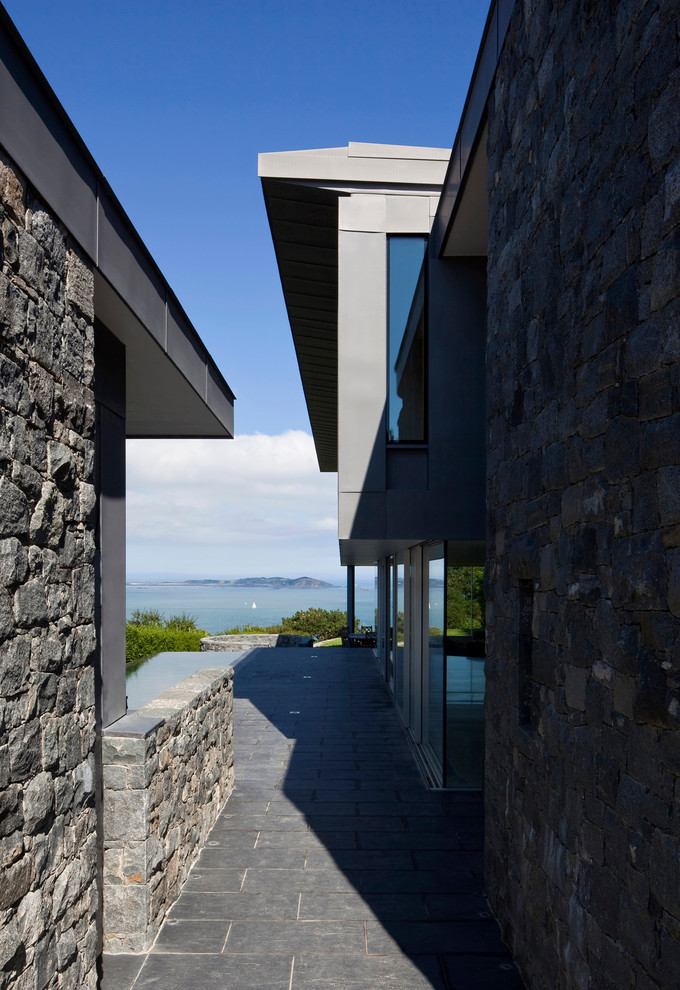 Contemporary entrance in Channel Islands.